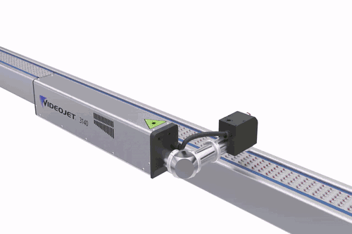 Fiber laser marking on metal surface producing high-contrast permanent code